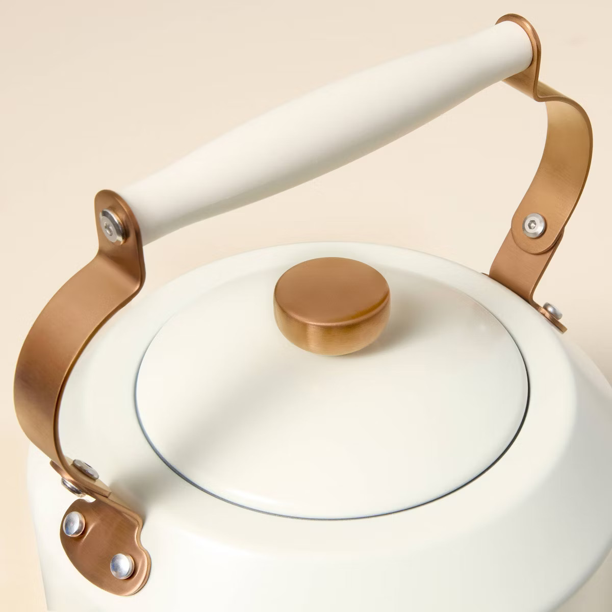 2qt Coated Tea Kettle Sour Cream - Hearth & Hand™ with Magnolia | Target