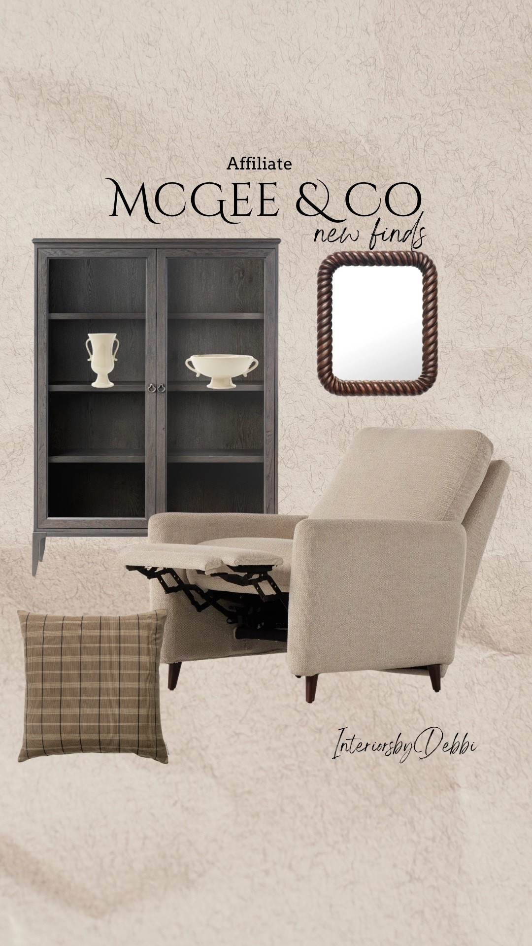 McGee & Co
Display cabinet, recliner, mirror, throw pillow, 
transitional home, modern decor, amazon find, amazon home, target home decor, mcgee and co, studio mcgee, amazon must have, pottery barn, Walmart finds, affordable decor, home styling, budget friendly, accessories, neutral decor, home finds, new arrival, coming soon, sale alert, high end look for less, Amazon favorites, Target finds, cozy, modern, earthy, transitional, luxe, romantic, home decor, budget friendly decor, Amazon decor #mcgeeandco



#LTKSeasonal #LTKHome