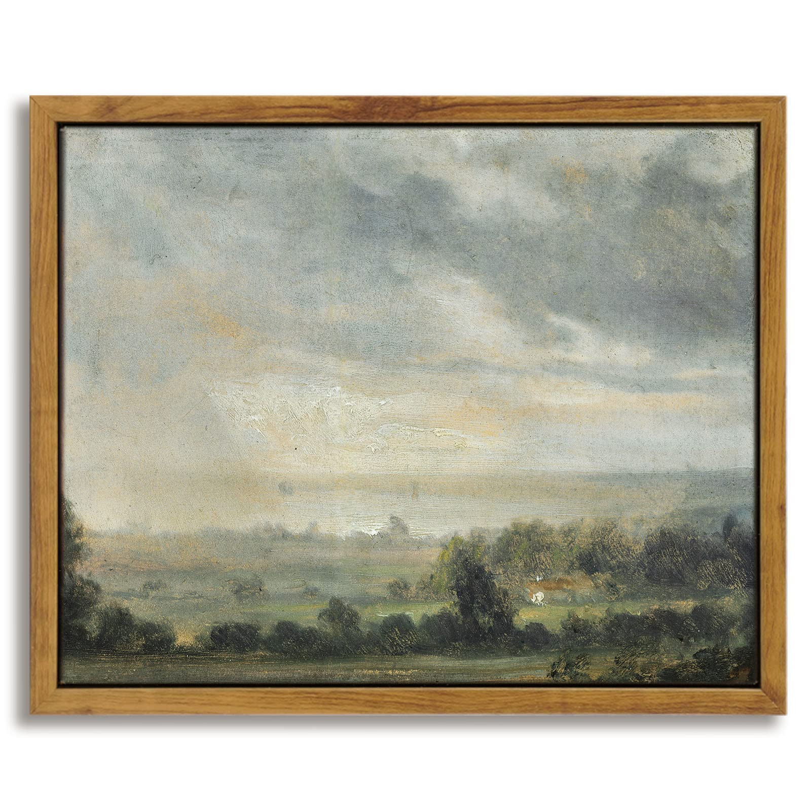 InSimSea Framed Canvas Wall Art, Vintage Decor - Classical Scenery, Vast Grassland Painting - Liv... | Amazon (US)