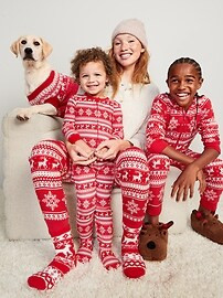 Gender-Neutral Matching Print Snug-Fit One-Piece Pajamas for Kids | Old Navy (US)