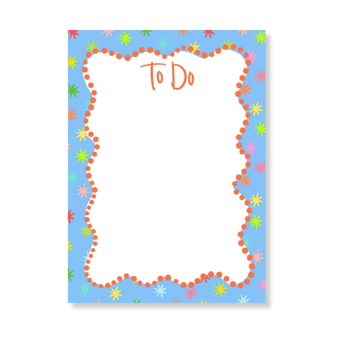 Dotty Starburst Notepad in Cornflower | Fete Papier