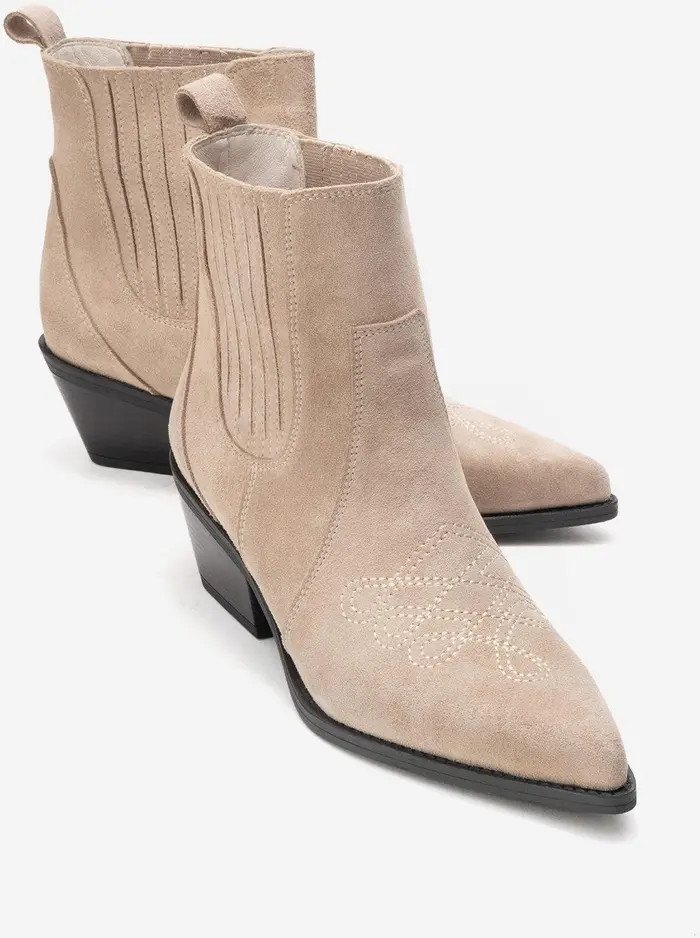 Julieta Leather Block Heel Western Boot (Women) | Nordstrom