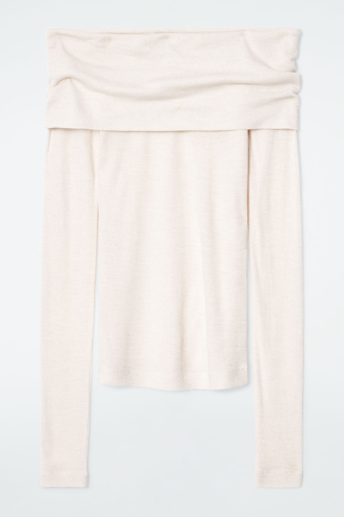 OFF-THE-SHOULDER MERINO WOOL TOP - OFF-WHITE - COS | COS UK