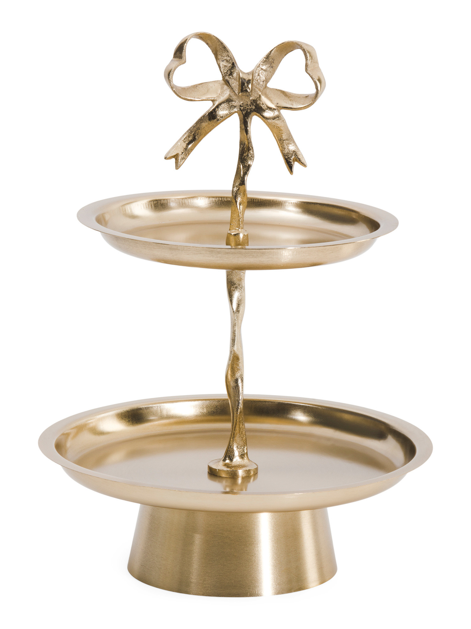 Bow Gold Tone Tiered Server | TJ Maxx