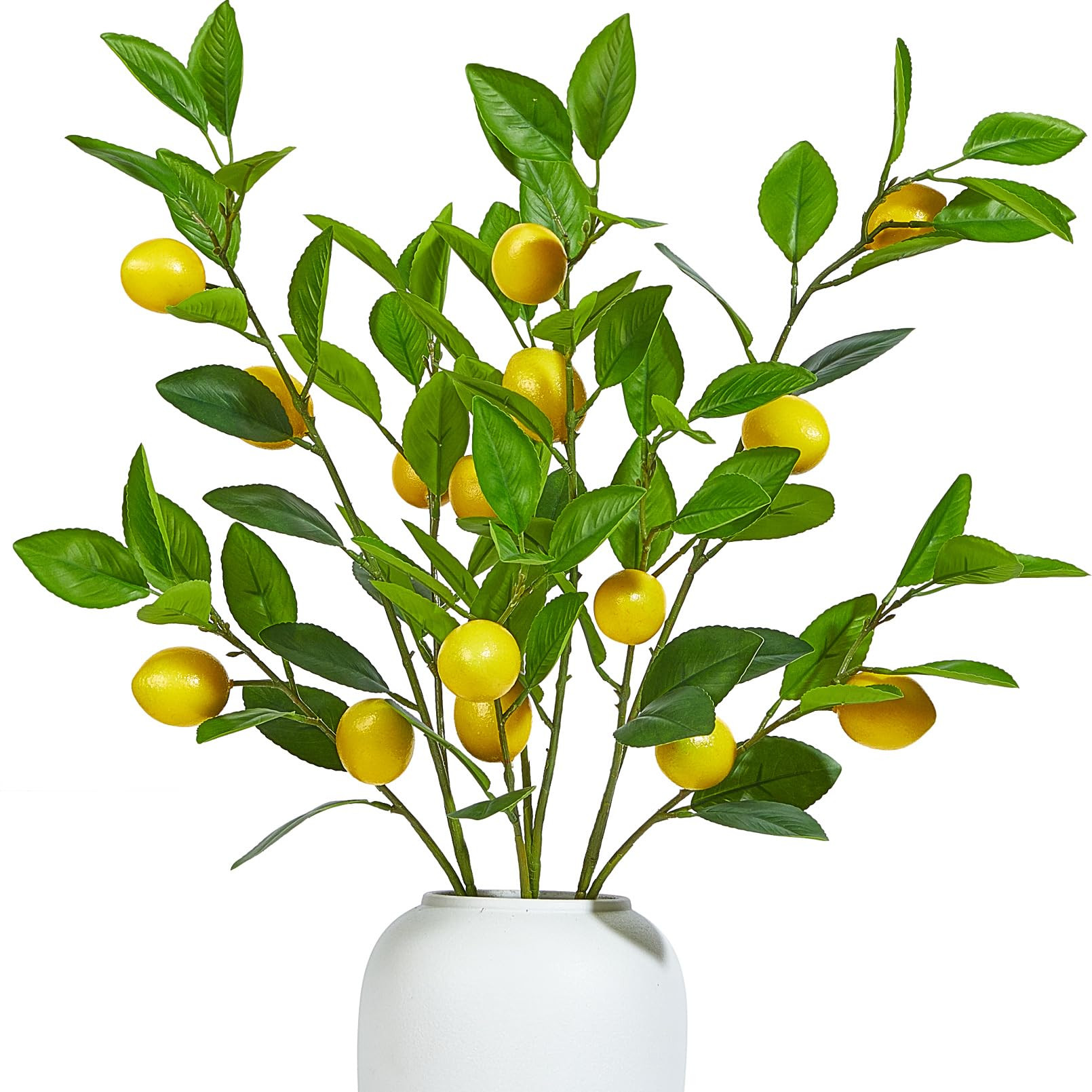 36 Inch Artificial Lemon Branches for Vases Greenery Stems with Faux Fruits Realistic Lifelike Fa... | Amazon (US)