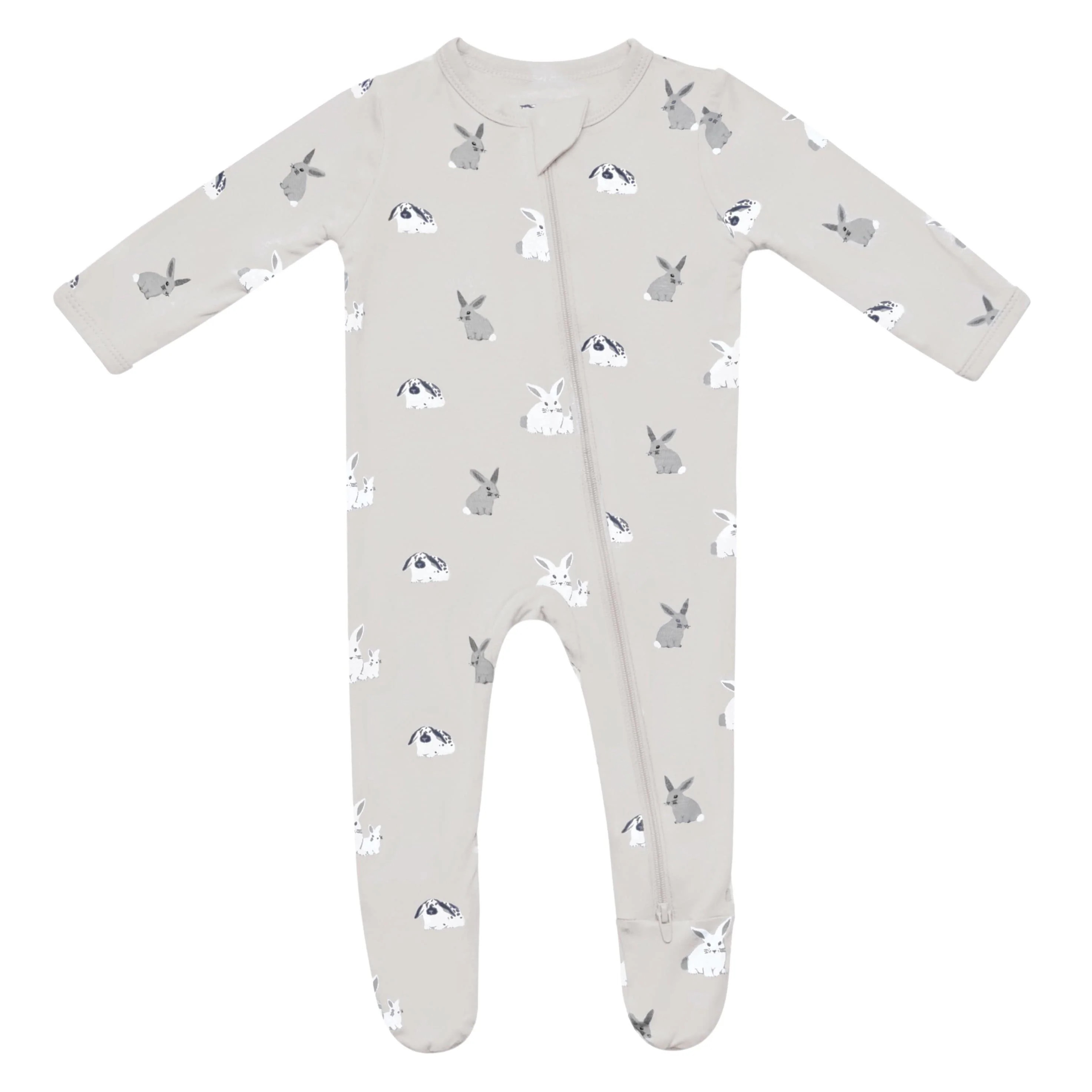 Zippered Footie in Bunny | Kyte BABY