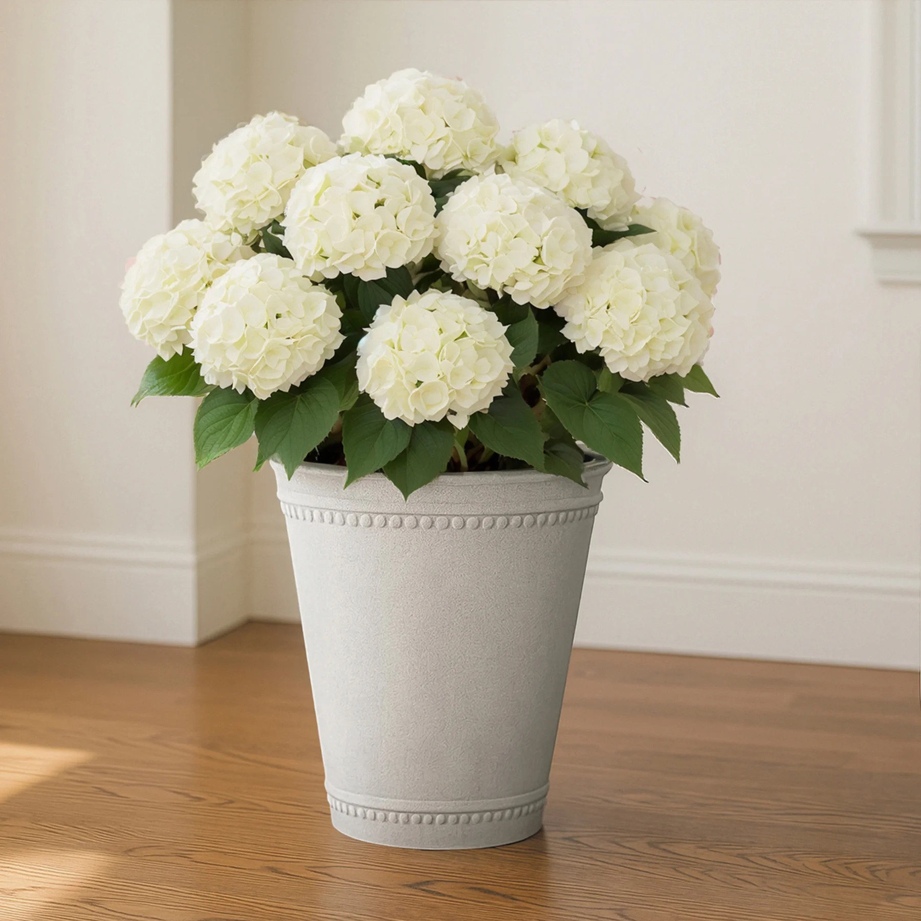 My Texas House Asti Tall White Planter - 16.1'' D x 20.1'' H, 100% Recycled Resin | Walmart (US)