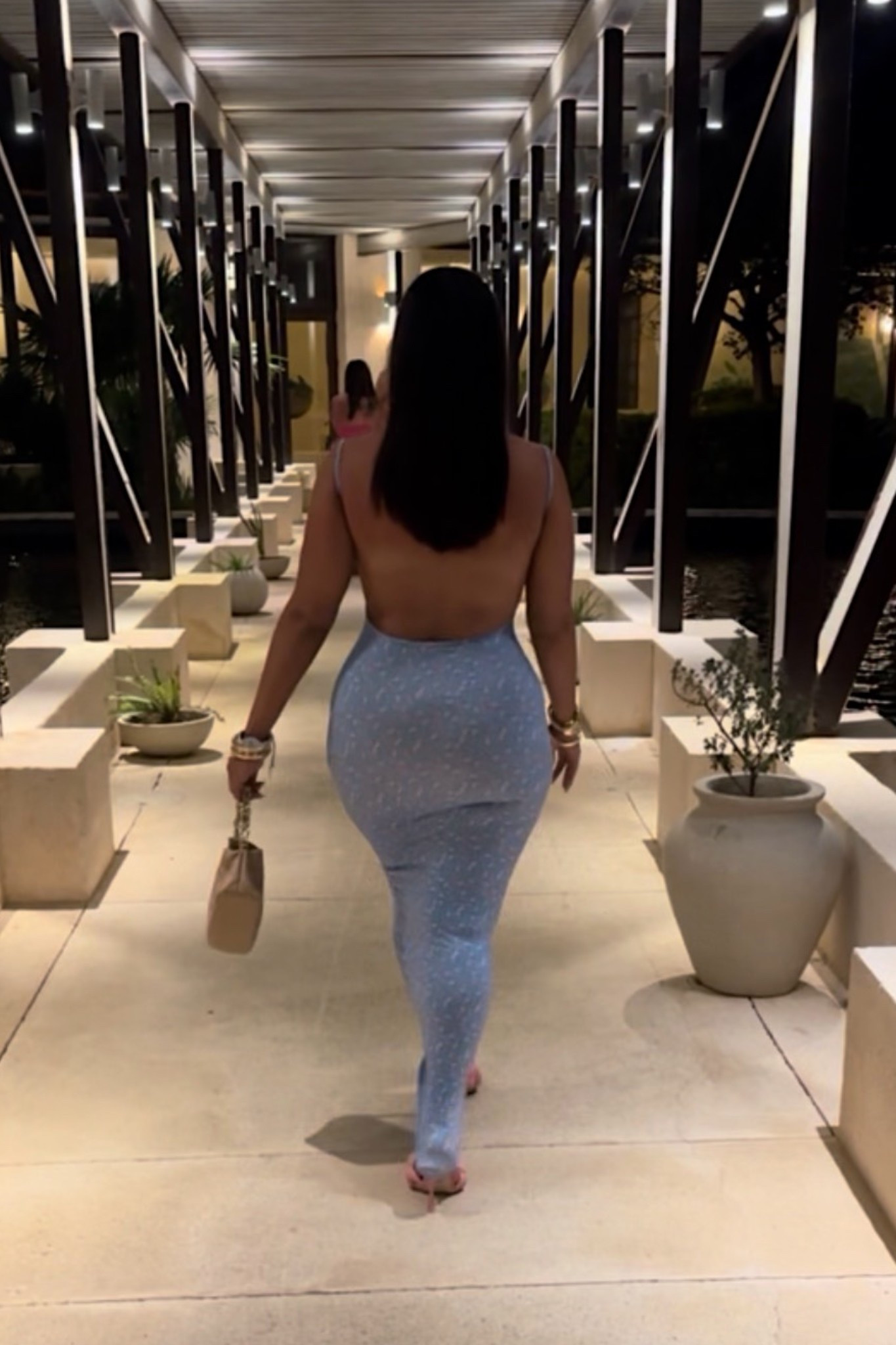 Wore this backless maxi dress on my birthday vacation in Mexico in 2025 and it is a showstopper 😍 Has stretch, fits true to size!

beach vacation dresses
vacation outfits 
resort wear 

#LTKTravel #LTKFindsUnder50 #LTKPetite