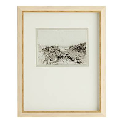 Framed Watercolor Good Harbor Beach Wall Art, 20x16 | At Home