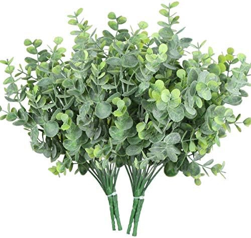 6Pcs Eucalyptus Artificial Greenery Fake Dusty Frosted Eucalyptus Stems Branches for Bouquet Fill... | Amazon (US)