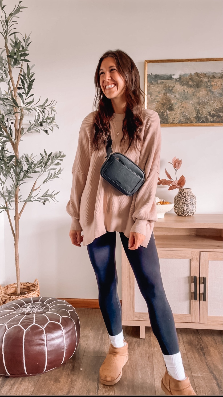 Amazon fashion oversized sweater, medium 
Belt bag
Aerie leggings, small
Ultra mini UGG boots 
Socks 


Amazon finds 
Fall outfits 
Casual outfits  

#LTKstyletip #LTKfindsunder50 #LTKshoecrush