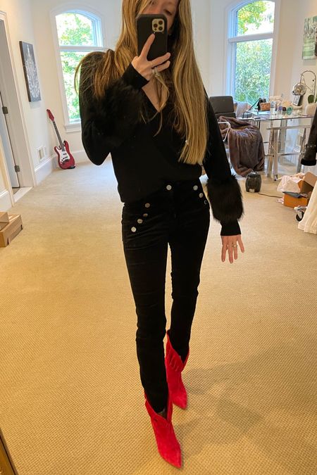 Holiday party outfit that is chic warm and comfortable ! Plus the boots that will stop traffic for 20% off with code ziba20!

#LTKSeasonal #LTKHoliday #LTKshoecrush