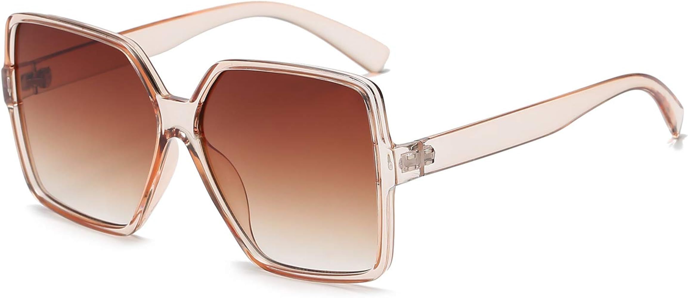 GRFISIA Square Oversized Sunglasses for Women Men Flat Top Fashion Shades | Amazon (US)