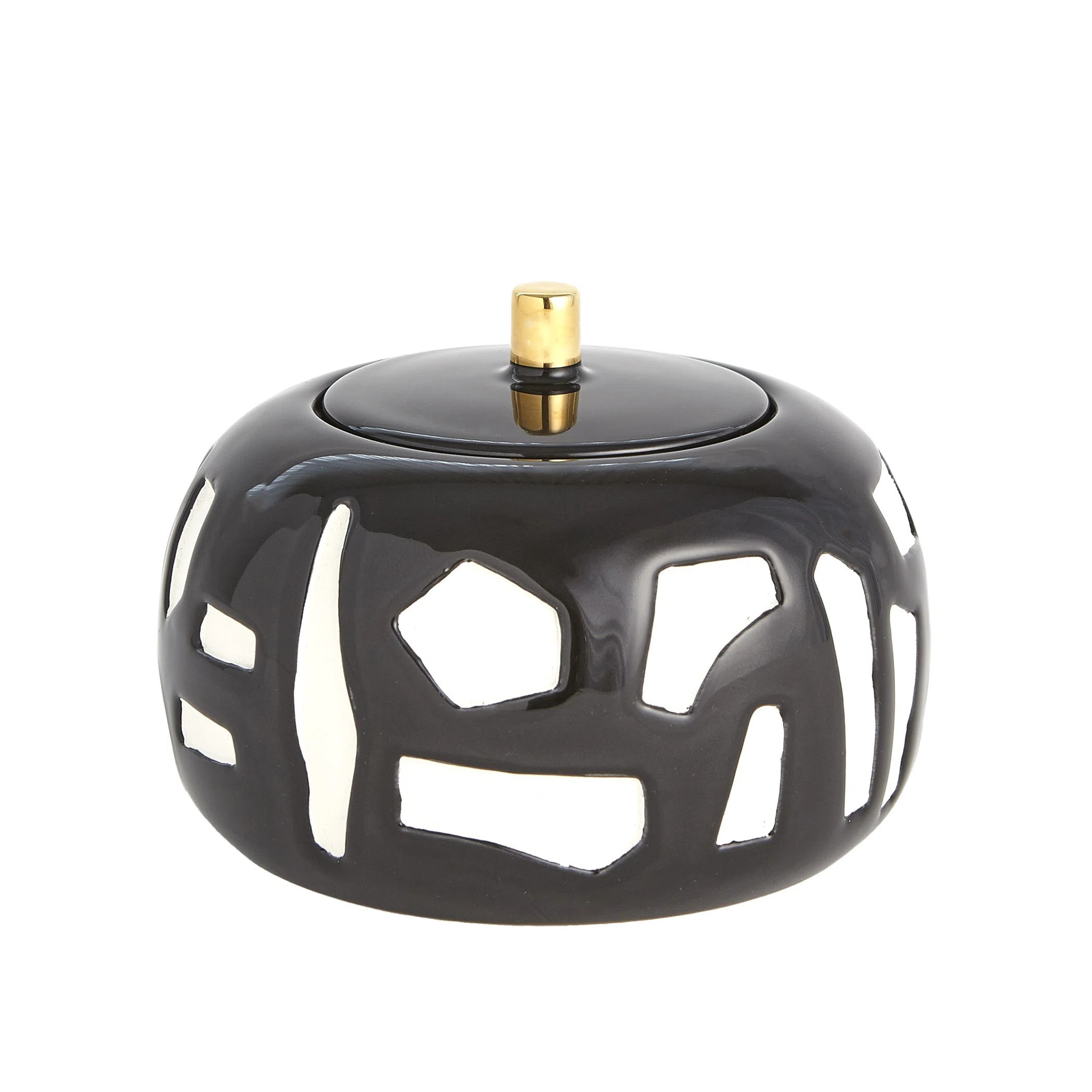 Abstract Jar-White/Black-Lg | Perigold