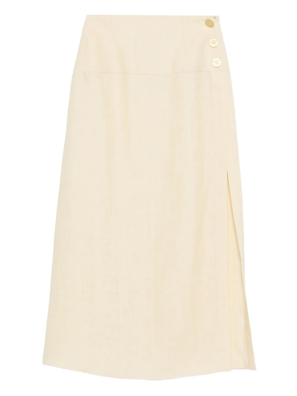 Le Kasha button-front Split Skirt | Yellow | FARFETCH | Farfetch Global
