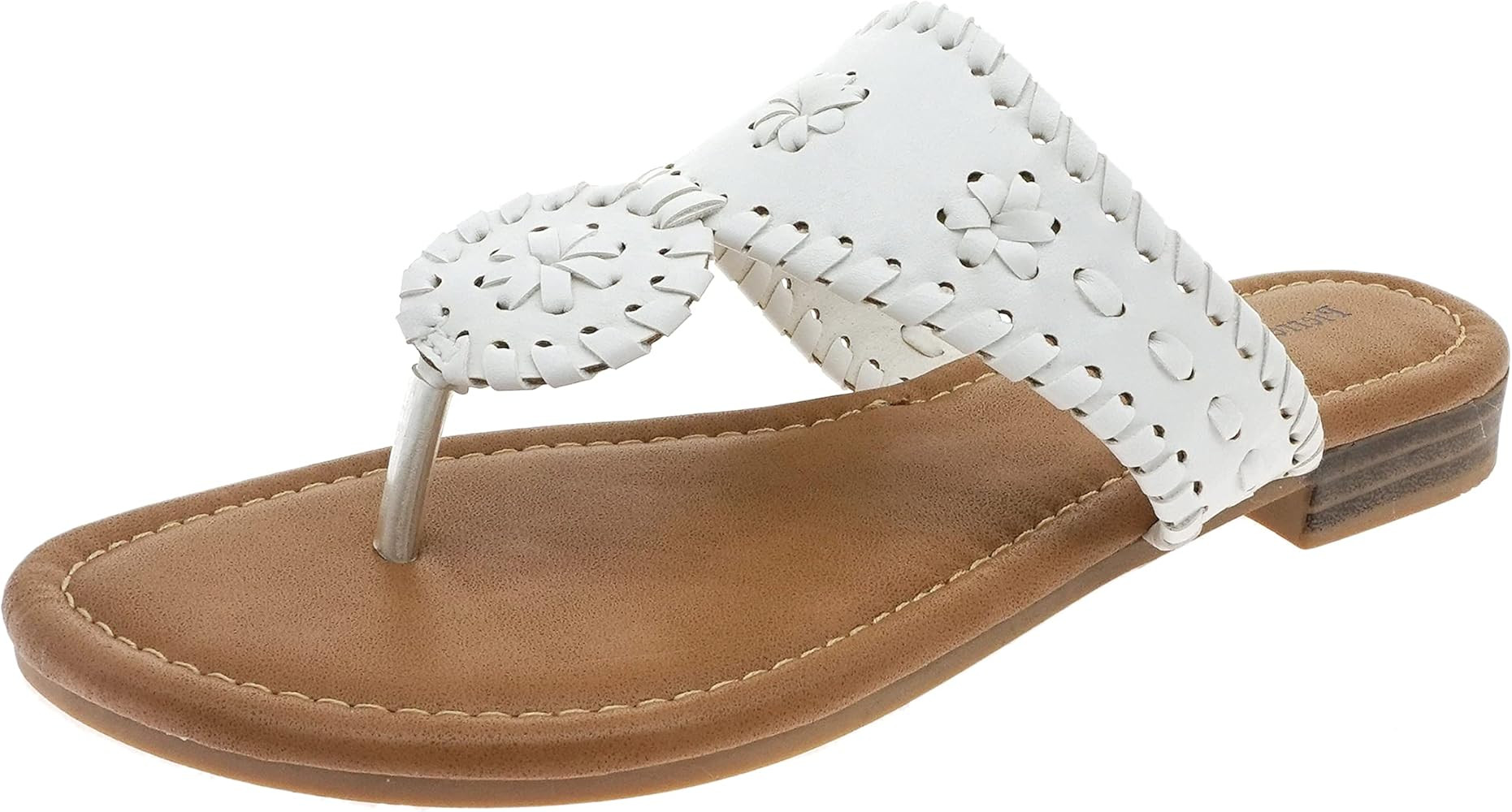 Pierre Dumas Women's Rosetta Slip On Thong Sandal | Amazon (US)
