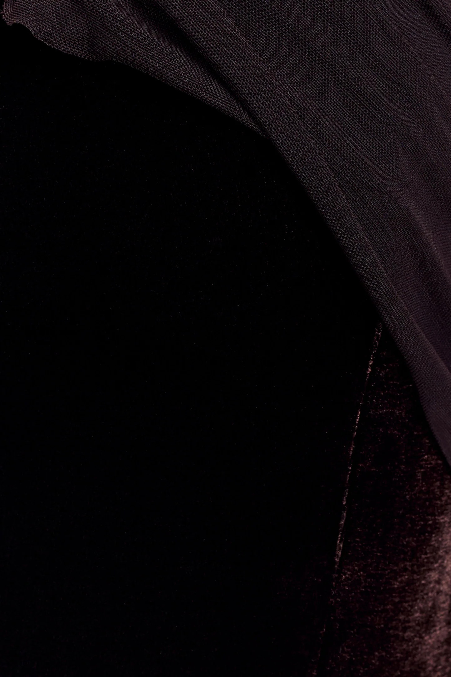 Mattea Velvet Midi Dress With Scarf - Chocolate | Meshki UK