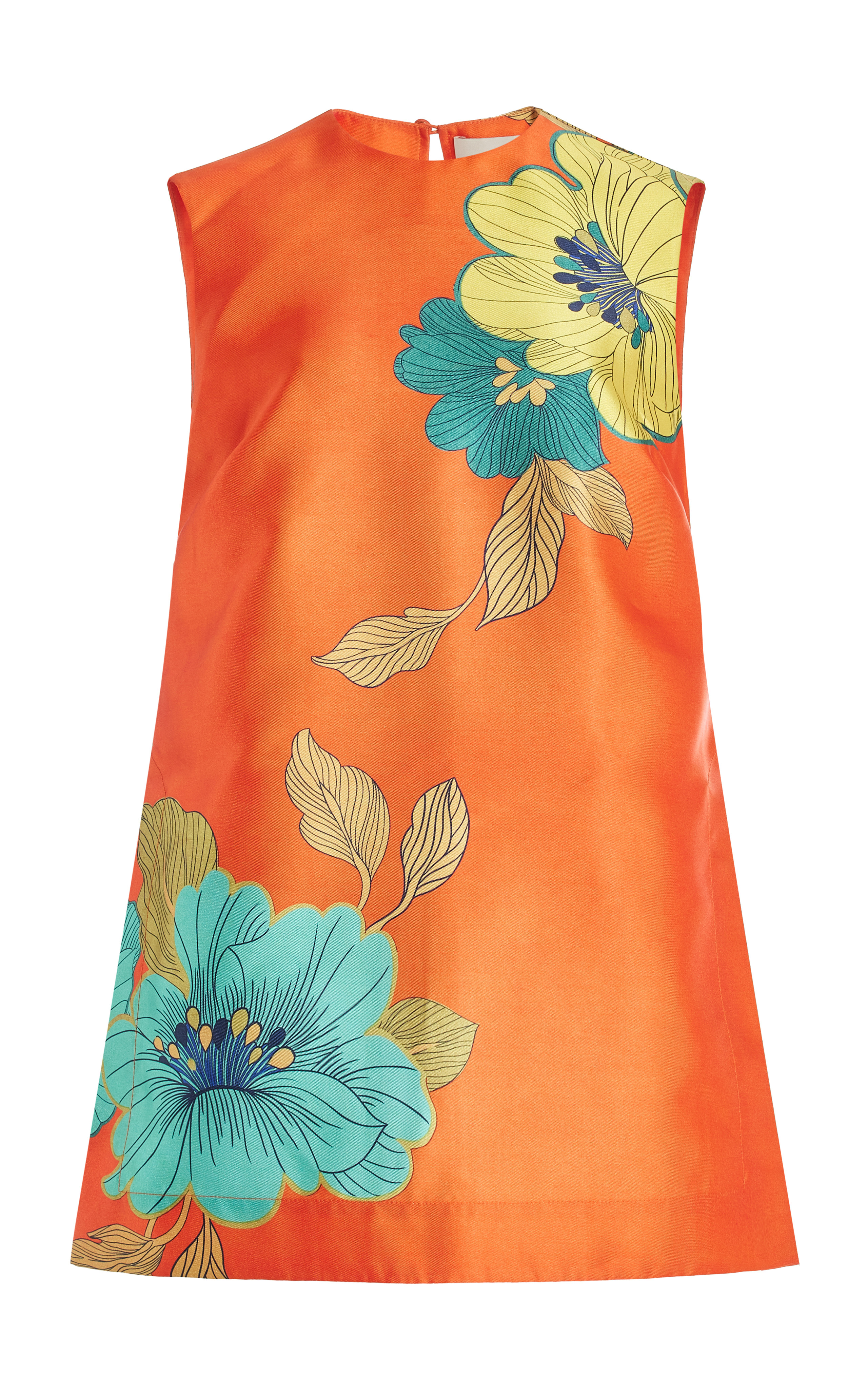 Piato Floral-Satin Mini Shift Dress | Moda Operandi (Global)