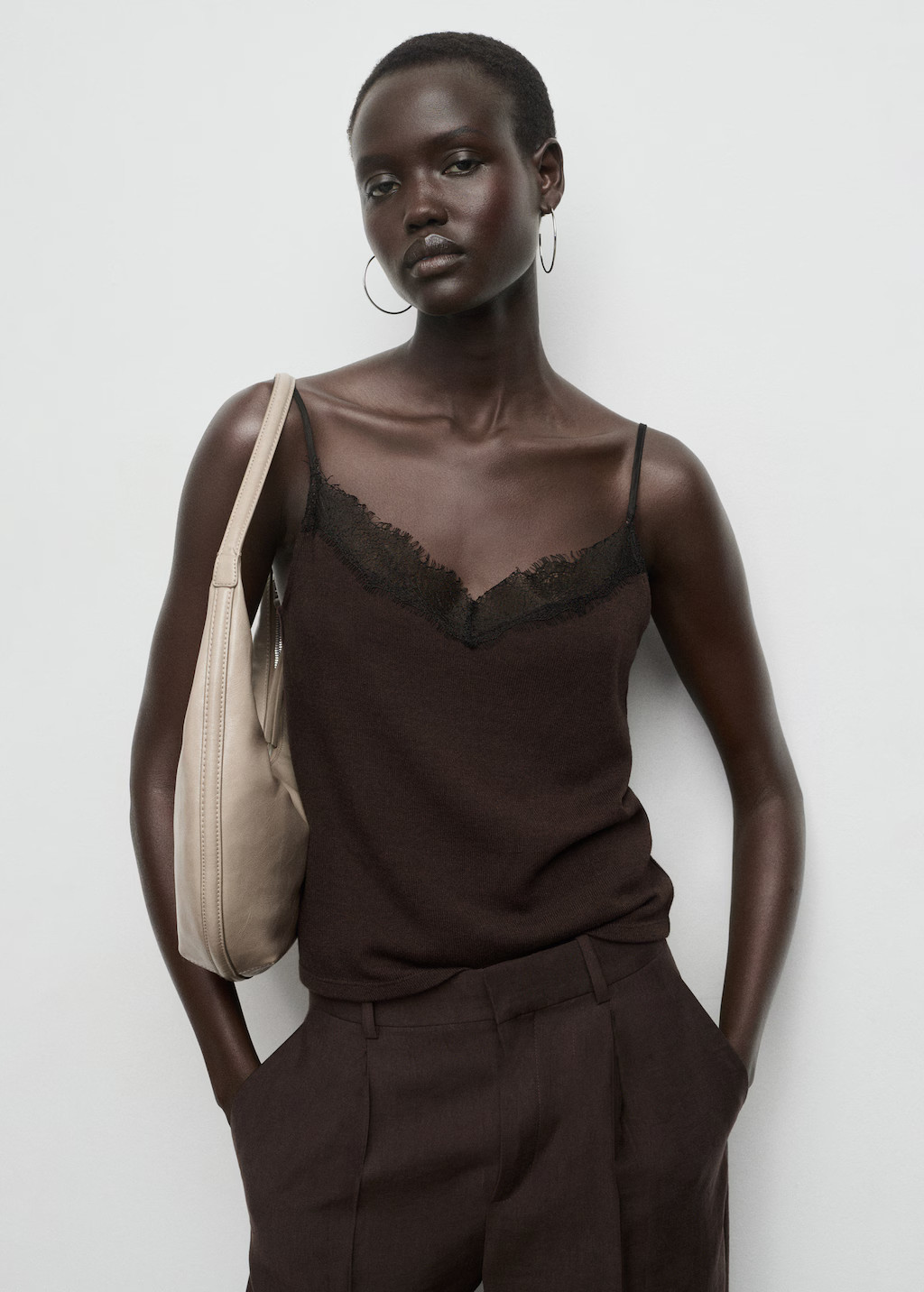 Lace suspenders top | Mango (US/MX/AU)