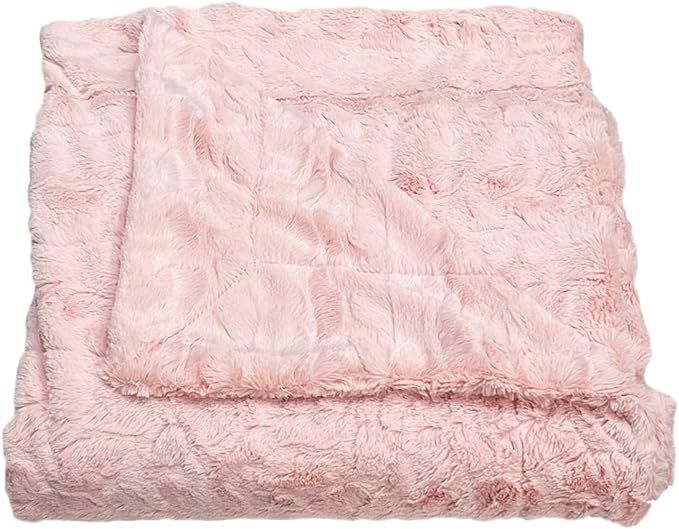 WOLF CREEK BLANKET Double Soft Faux Fur Throw Blanket Large Dusty Pink Super Soft Cozy Two Sided ... | Amazon (US)