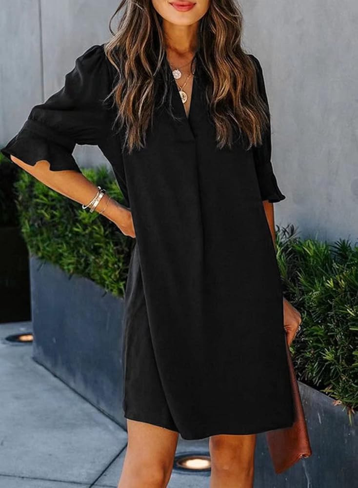 JOCAFIYE Women's Summer Casual Dress Sleeveless Scoop Neck Dress Summer Outfits for Women | Amazon (US)