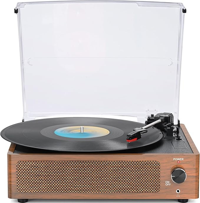 Vintage Record Players for Vinyl with Speakers Belt-Driven Retro Turntable LP Player Support 3-Sp... | Amazon (US)