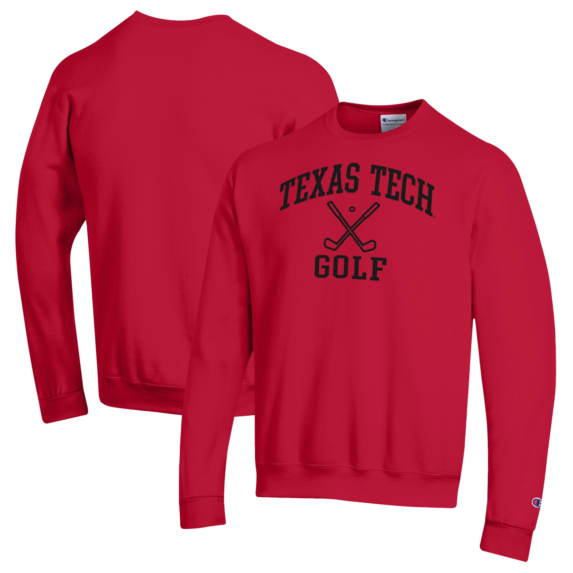Men's Champion Red Texas Tech Red Raiders Powerblend Crewneck Sweatshirt | Fanatics