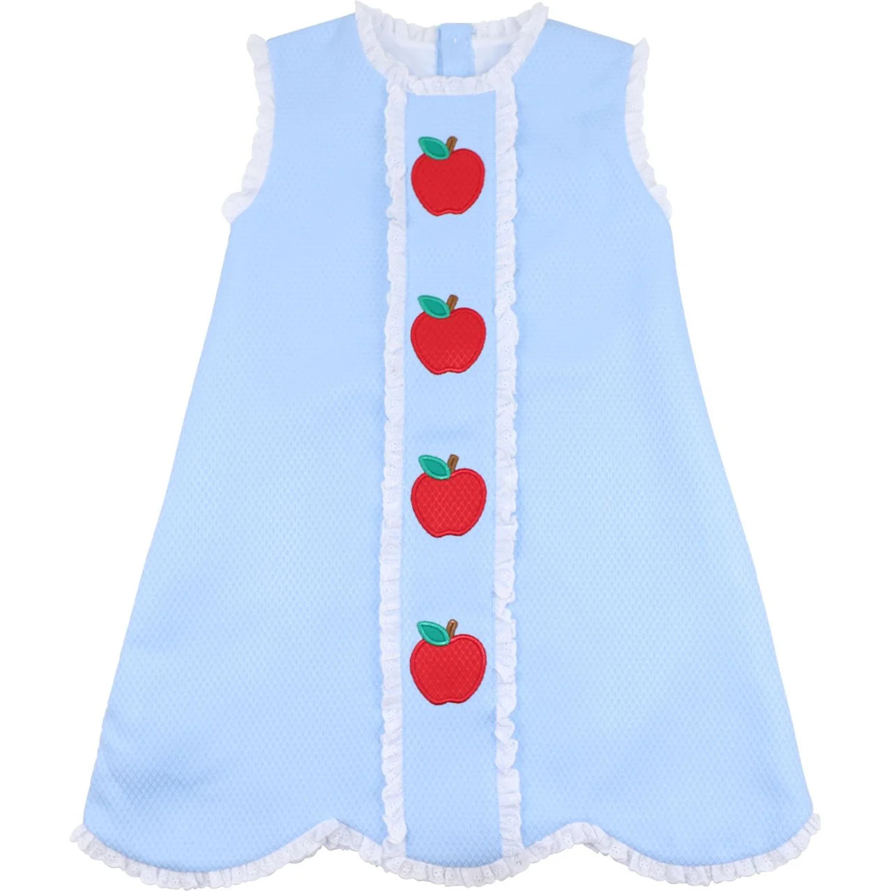 Blue Honeycomb Applique Apple Dress | Shop.app