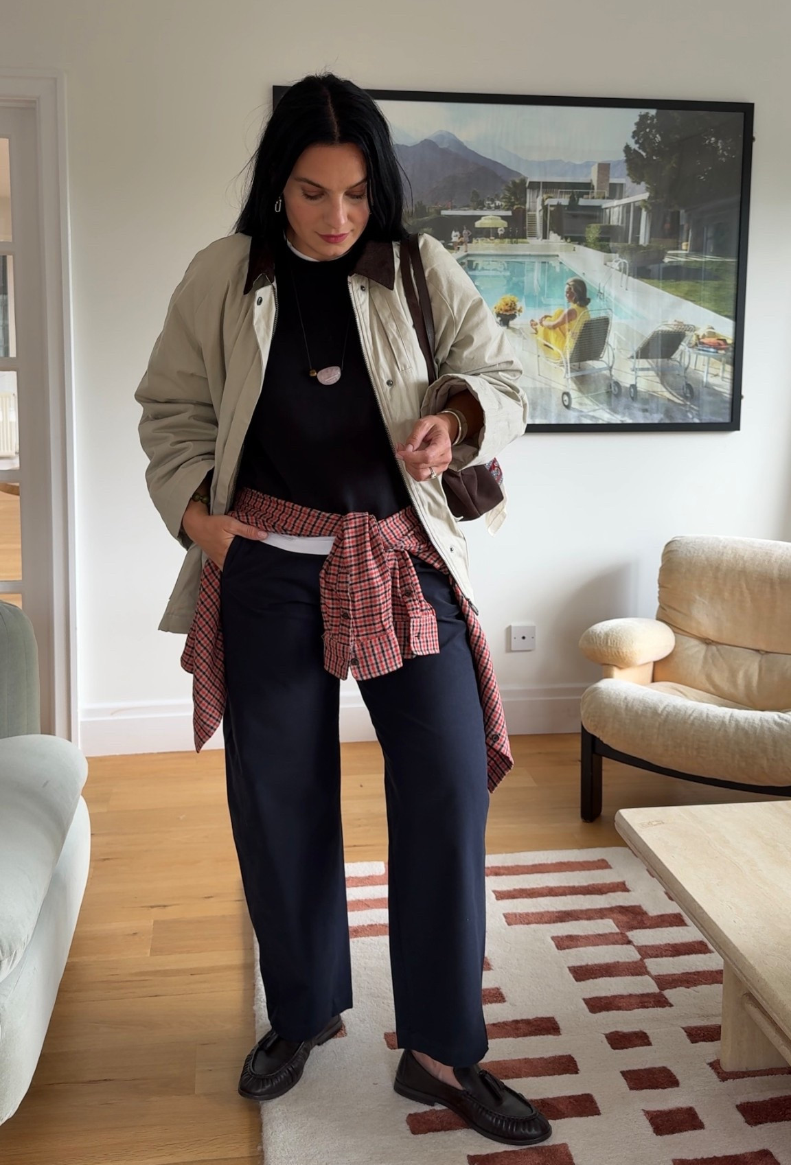 Navy trousers outfit as an alternative to jeans - these will take you from the morning commute to an important meeting and all the way to running around in the park with your dog & children 👀

I’m wearing size L standard but you can get them to any length you want using their free alterations online

#LTKuk #LTKFashionMonth #LTKautumn