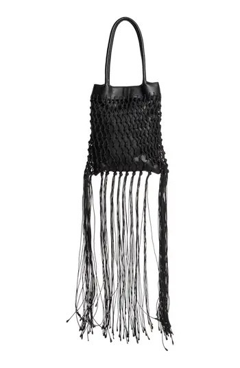 BCBG Netted Fringe Tote Bag in Black at Nordstrom Rack | Nordstrom Rack