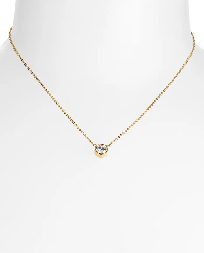 Nordstrom Solitaire Bezel Pendant Necklace | Nordstrom | Nordstrom