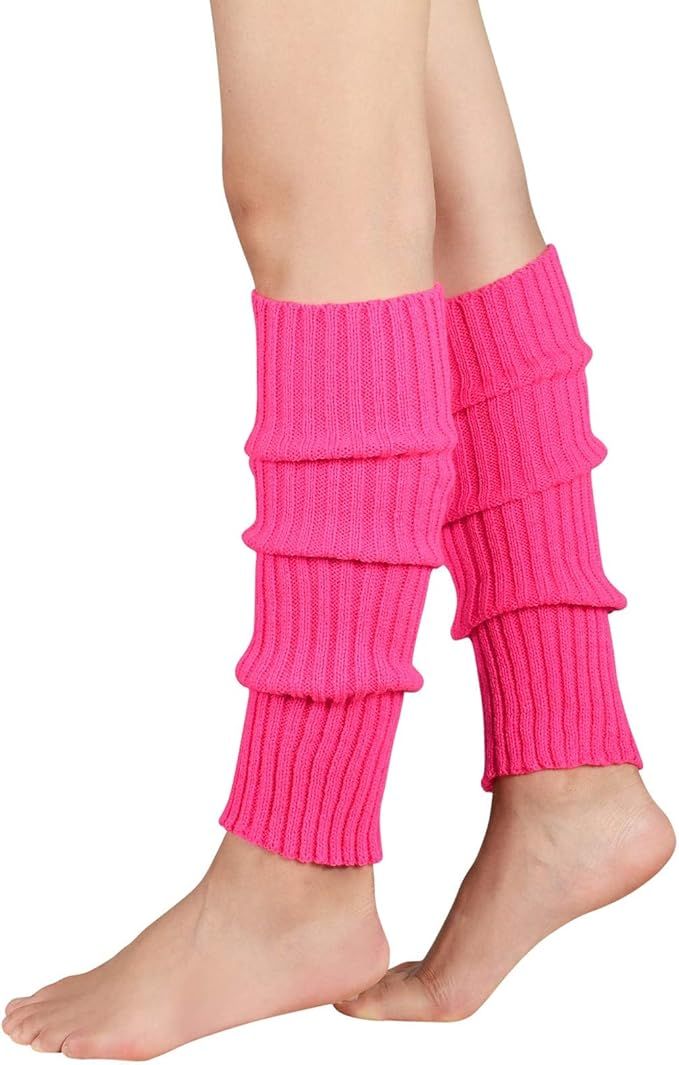 Durio Leg Warmers Knee High Socks Women's Fashion Leg Warmers 80s Ribbed Knit Warm Leg Warmer for... | Amazon (US)