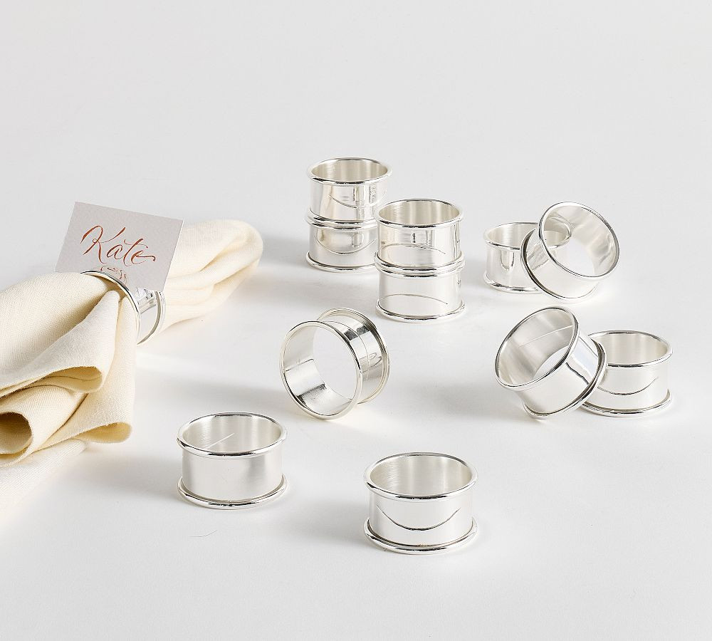 Caterers Box Napkin Rings - Set of 12 | Pottery Barn (US)