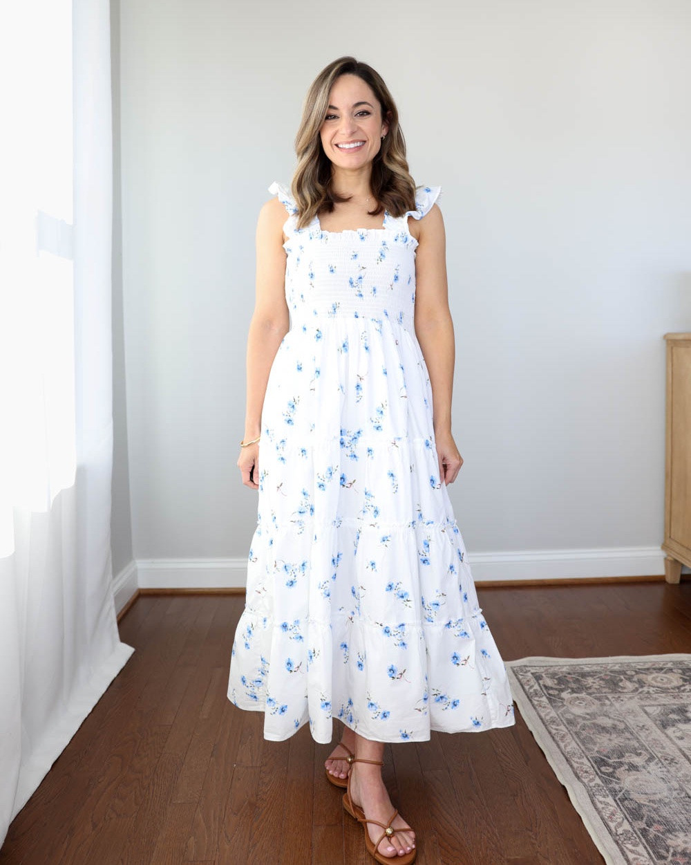 Five petite-friendly smocked dresses for Summer!

Outfit 1:
Organic Cotton Poplin Smocked Midi Dress (Quince): XS in romantic stems
Sandals (Dolce Vita): tts

Outfit 2:
Pink smocked dress (Amazon): xs in dark pink dress is unlined but not sheer. Machine washable but I recommend hanging to dry. 
Sandals (Sezane): tts

Outfit 3:
Smocked dress (Hill House): xs - true to size, arm openings dip low 
Gold sandals (Sam Edelman): tts

Outfit 4:
Striped Dress (Abercrombie): petite xxs - converts to a skirt
Shoes: tts

Outfit 5:
Green smocked dress (Boden): petite 0 (if your typical size at Boden is a good fit for you, you may want to size up in this one)
Shoes: tts

My measurements for reference: I’m 4’10” and 105lbs. My bust, waist, and hip measurement is 32”, 24”, and 36”.

#LTKootd #LTKSaleAlert #LTKPetite