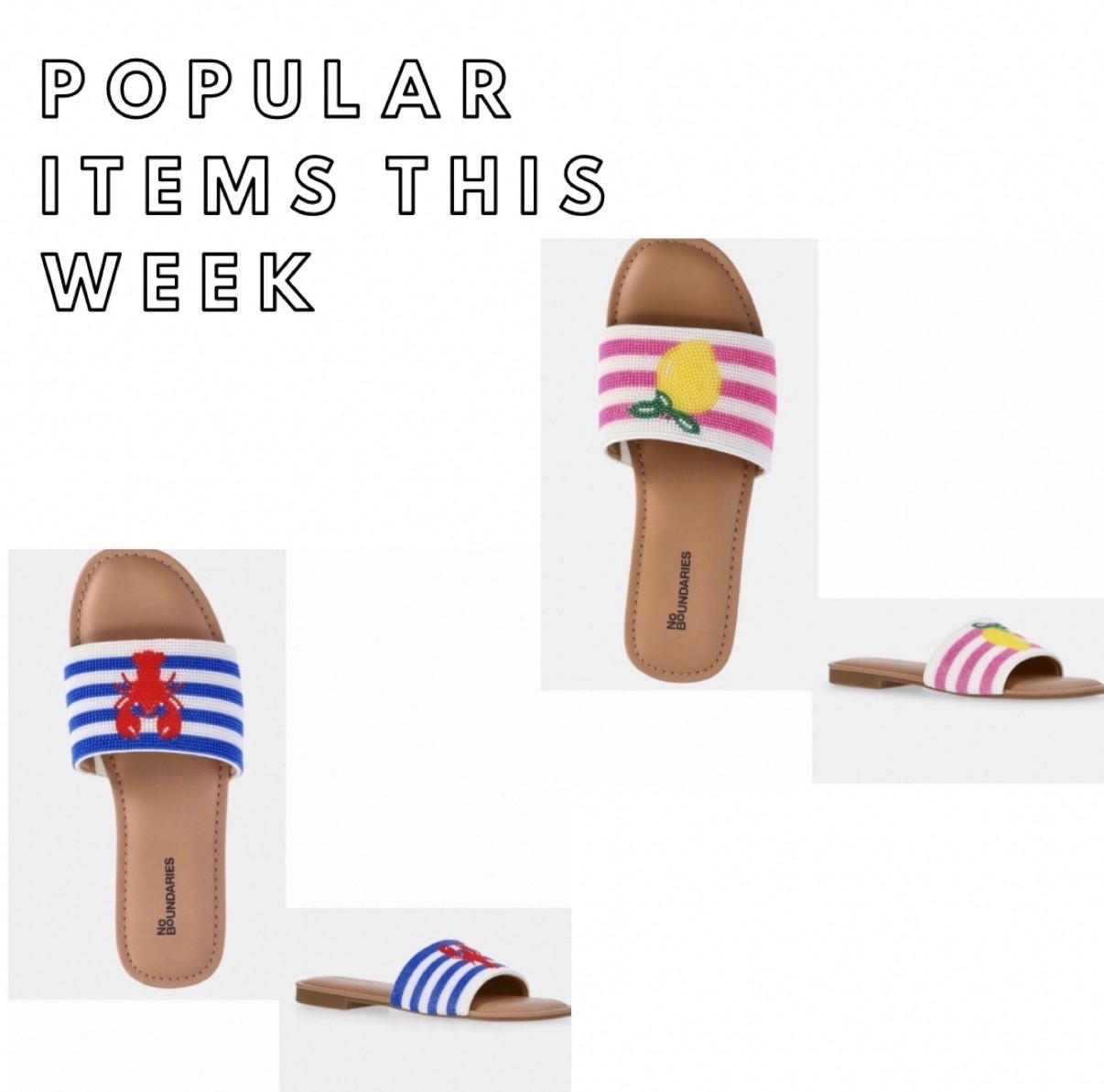 Sandals - found your summer sandals at an amazing price and with a  designer look.  I have both and I love them. 


#lobster #slides #walmart #sandals
#under25 #budgetfriendly #summeroutfit #vacationoutfit  

#LTKU #LTKOver40 #LTKSeasonal