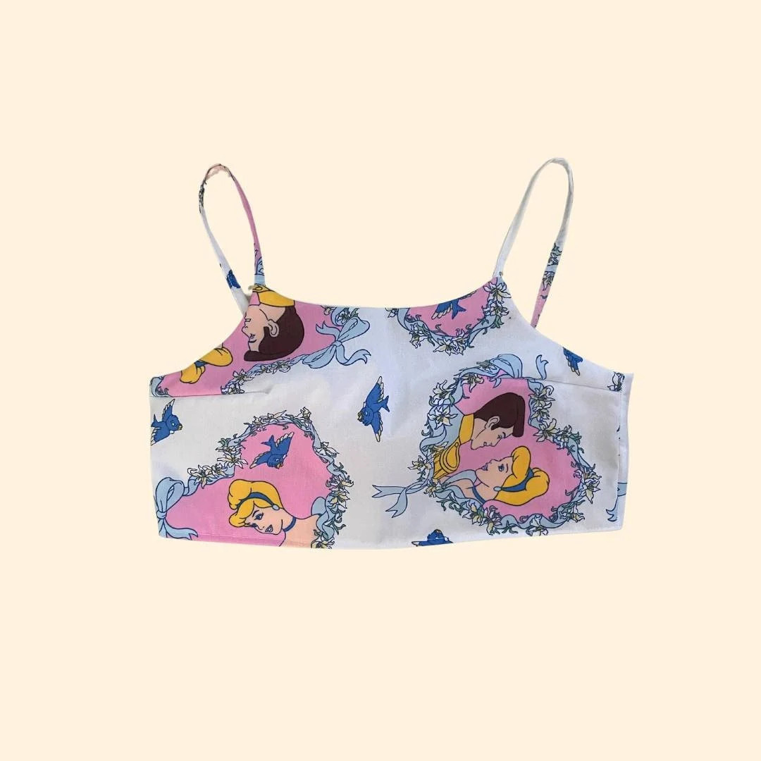 VINTAGE SHEET SHIRT // Cinderella // Prince Charming // Ready to Ship // Princess // Tank Crop //... | Etsy (US)