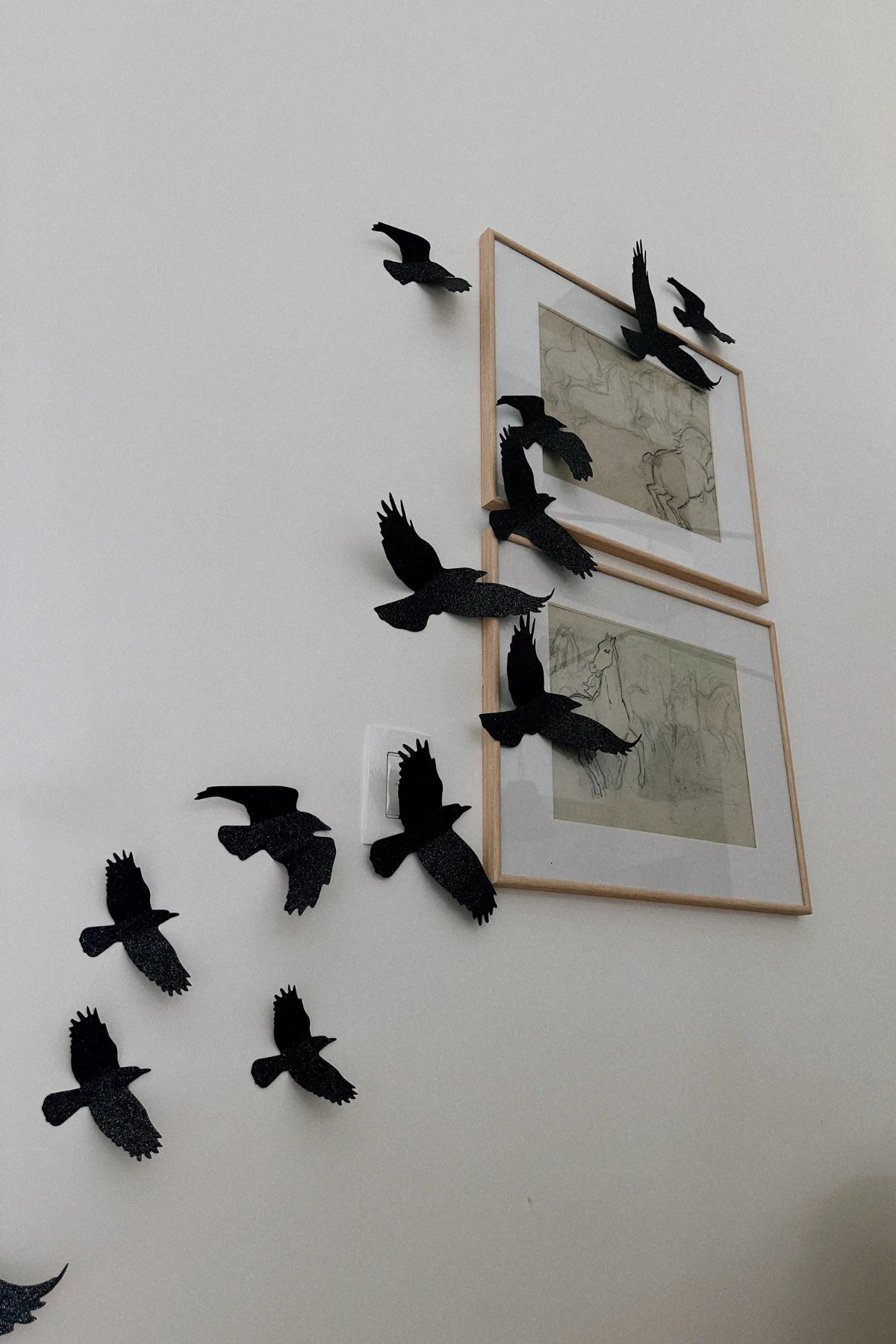 Into The Night Glitter Paper Ravens | THELIFESTYLEDCO