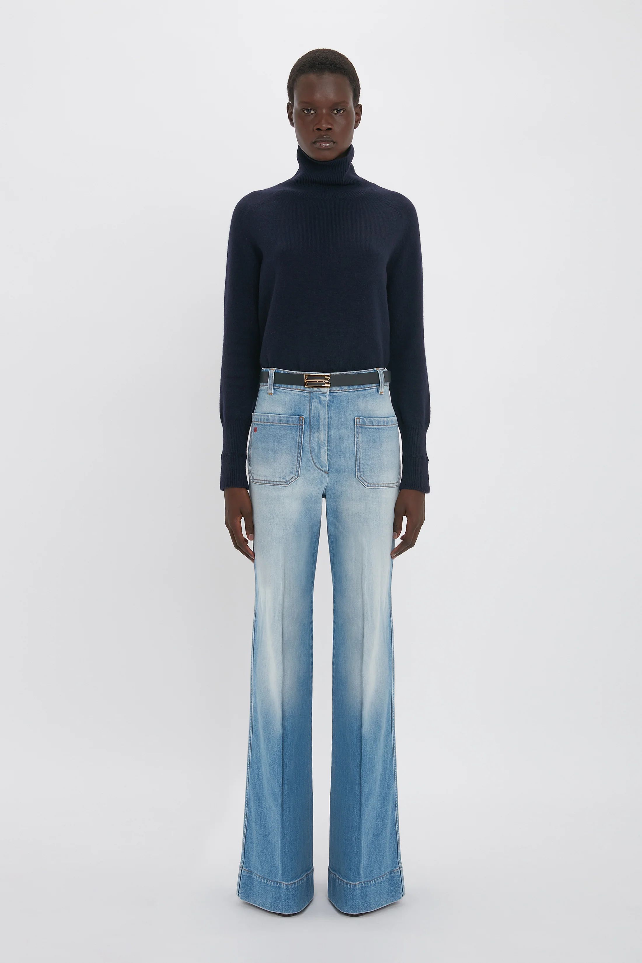 Alina High Waisted Jean In Light Summer Wash | Victoria Beckham UK