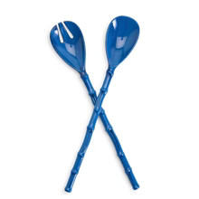 Blue Bamboo Touch Accent Salad Servers | Sea Marie Designs