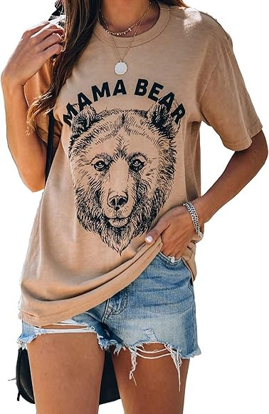 Women Tiger Tee Shirt Short Sleeve Tie dye Graphic Round Neck Casual Cute Tops | Amazon (US)