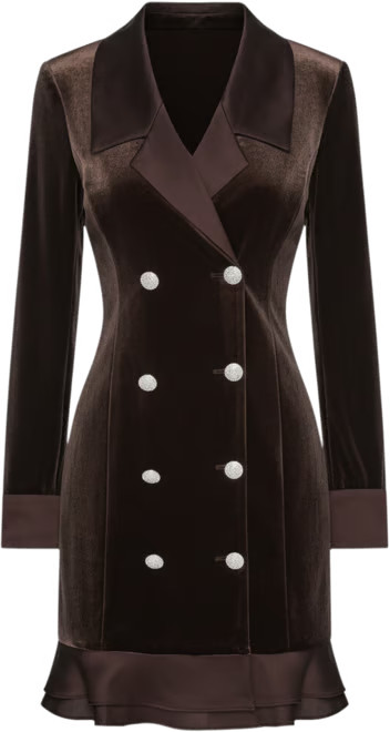 KARL LAGERFELD PARIS Women's Velvet Blazer Dress - Macy's | Macy's