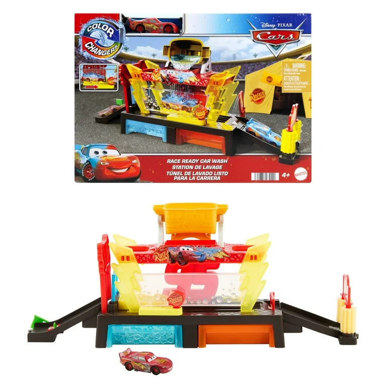 Disney and Pixar Cars Color Changers Race Ready Car Wash Playset & Color Changing Lightning McQue... | Walmart (US)