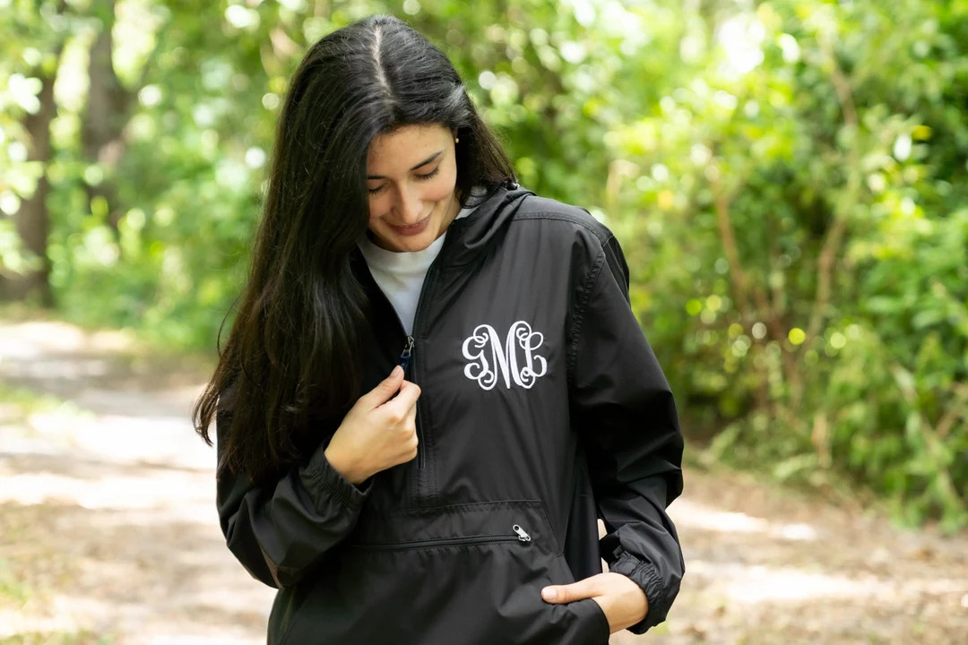 Charles River Monogram Rain Jacket ~ Monogrammed Pullover Rain Jacket ~ Charles River Pullover ~ ... | Etsy (US)