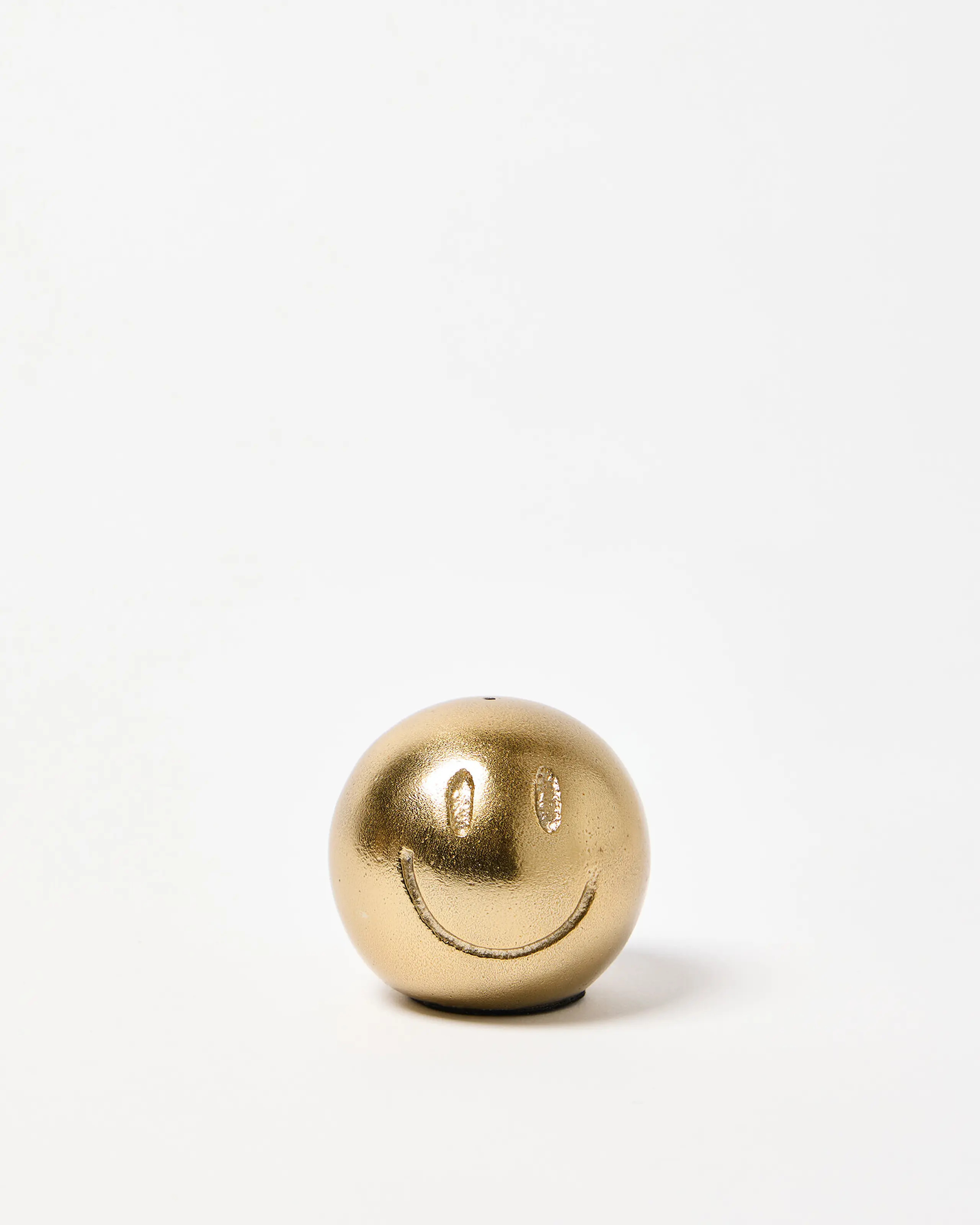 Smiley Metallic Gold Incense Holder | Oliver Bonas | Oliver Bonas (Global)