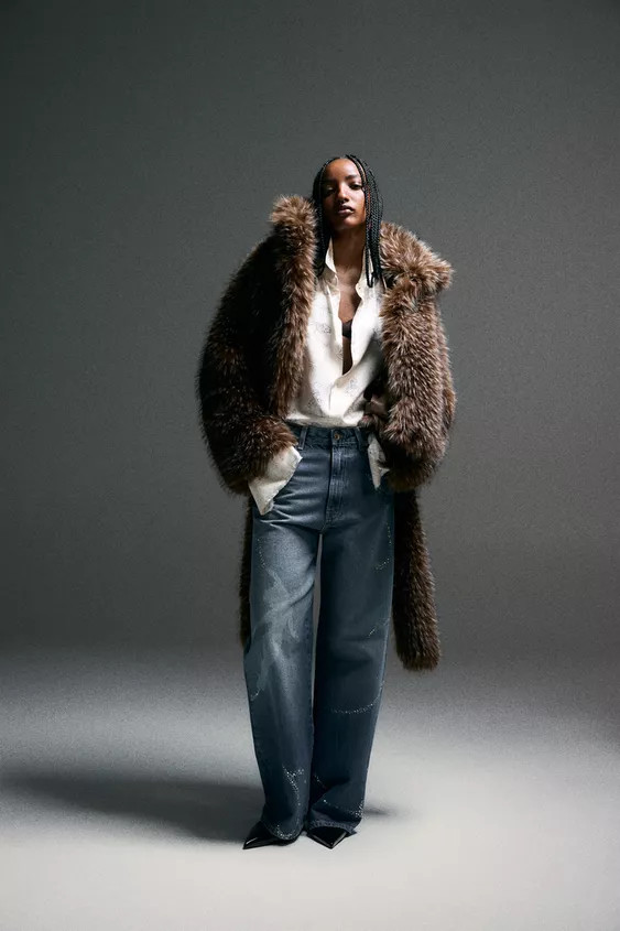 SHORT FAUX FUR COAT HARRY LAMBERT FOR ZARA X DISNEY | Zara US