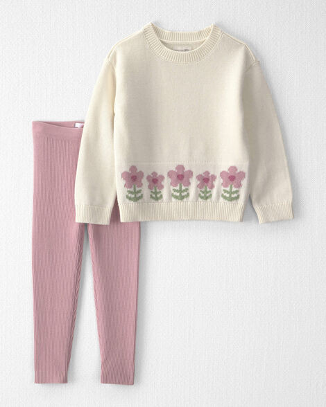 Toddler Girl 2-Piece Organic Cotton Sweater Knit Top & Pant Set - Little Planet | Carter's | Carter's Inc