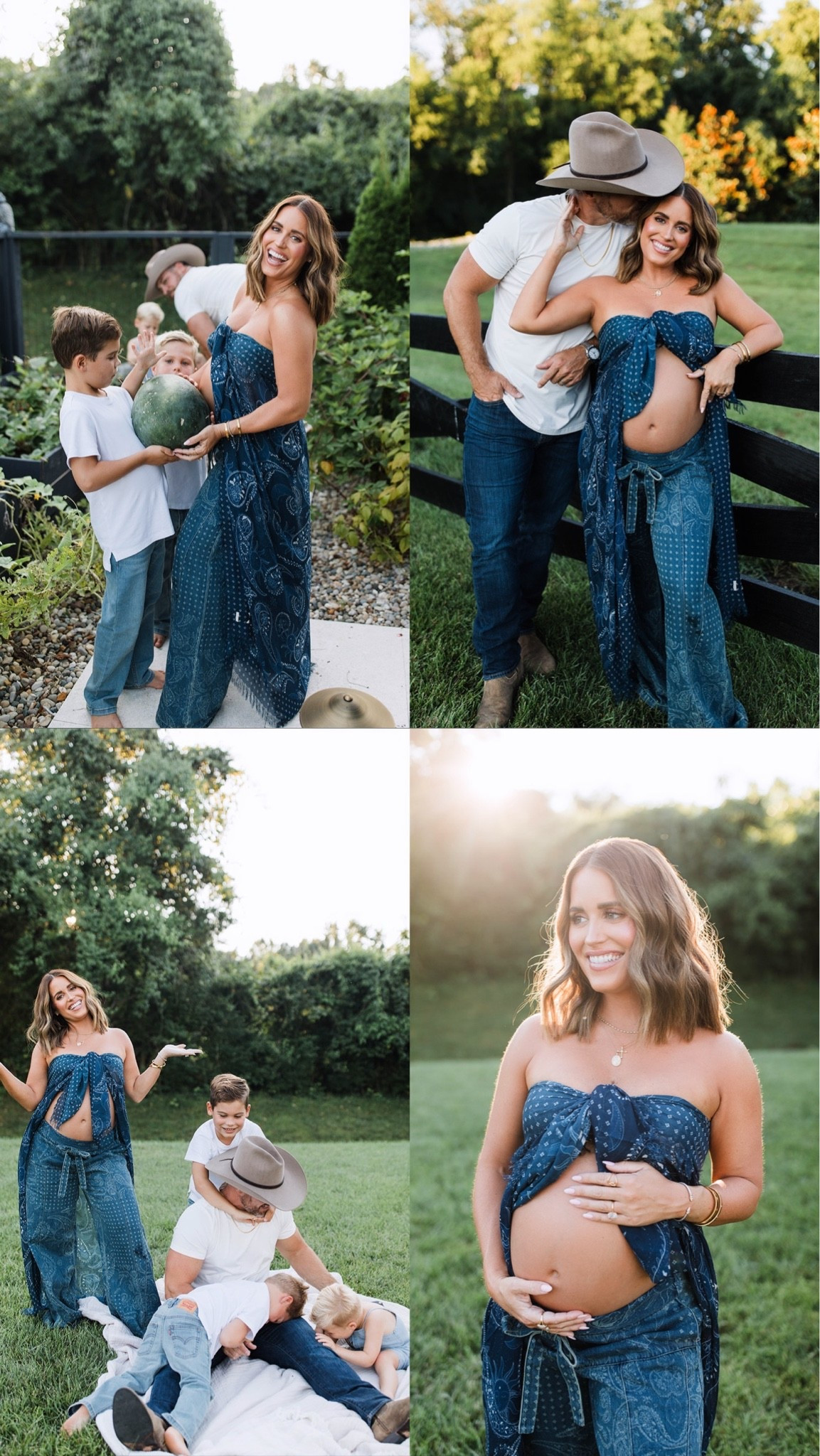 Wearing an xs n maternity denim & scarf is one size- can be tied lots of different ways depending on the look you’re going for! 

Kept the boys and Scott in denim + white tees. 

Maternity shoot, pregnant, pregnancy, bump

#LTKmomlife #LTKBump #LTKootd