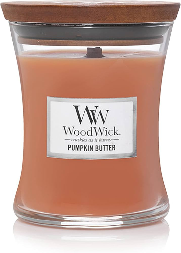 WoodWick Pumpkin Butter Hourglass Candle, 9.7 oz., Medium, Fall Candle with Crackling Wick for Sm... | Amazon (US)
