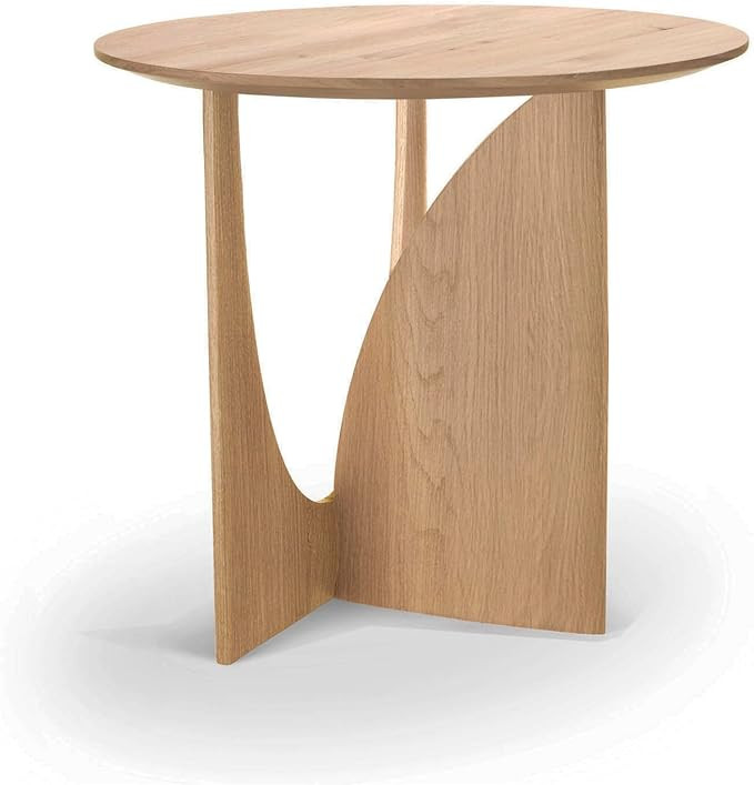 Round Side Table,Modern Aesthetic End Table with Oak Veneer,Wood Accent Table for Living Room, Be... | Amazon (CA)