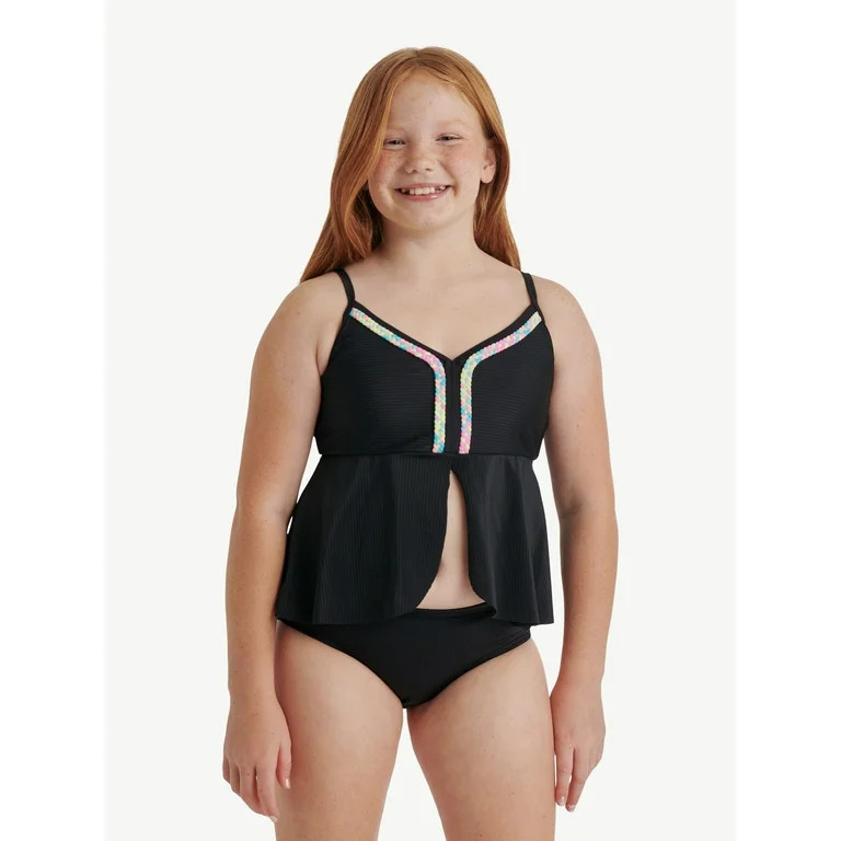 Justice Girls Two Piece Tankini Swimsuit, Sizes XS-XL | Walmart (US)